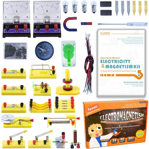 Electricity and Magnetism Kit Experiments STEM Science Kit for Kids Electromagn